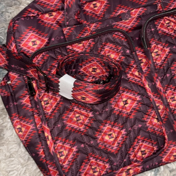 Lug x Mary DeAngelis Classic Duffel w/ Crossbody Strap-Drifter~Honeycomb Multi - Picture 10 of 12